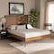 Baxton Studio Amira Mid-Century Modern Transitional Ash Walnut Finished Wood King Size Platform Bed 180-11157-9409-Zoro - alternate 9